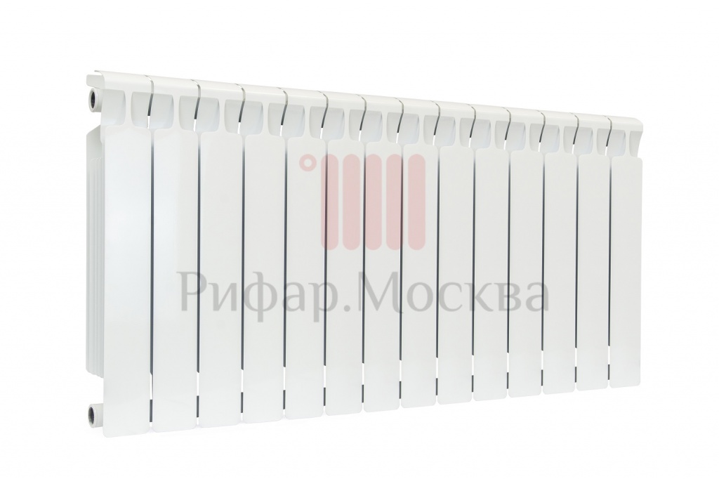 фото Биметаллический радиатор Rifar Monolit 500 - 16 секций боковое подключение