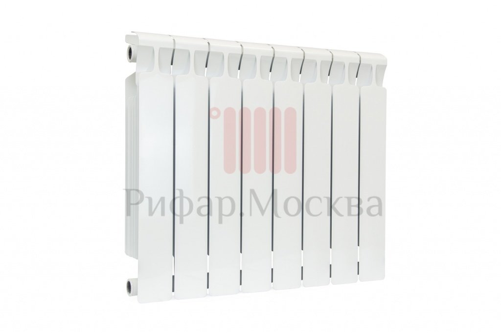 фото Биметаллический радиатор Rifar Monolit 500 - 8 секций боковое подключение