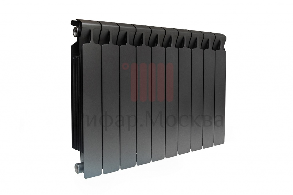 Биметаллический радиатор Rifar Monolit 500 - 10 секций Ral 9005