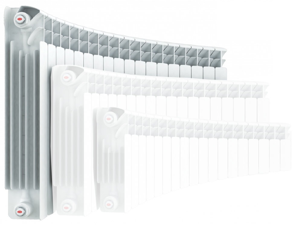 Rifar Alum Flex 500 - 4 секции боковое подключение