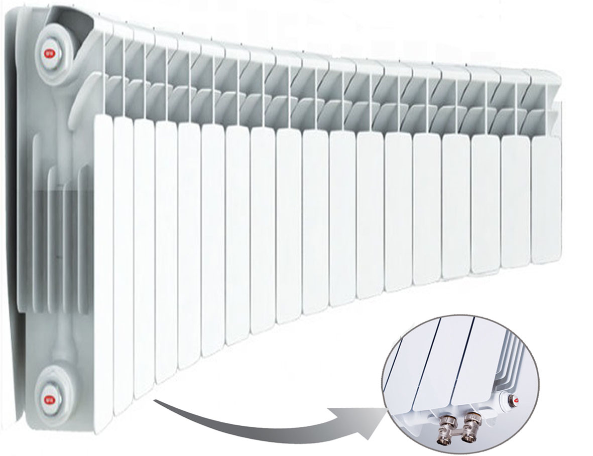 Биметаллический радиатор Rifar Base Ventil Flex 500 - 9 секции