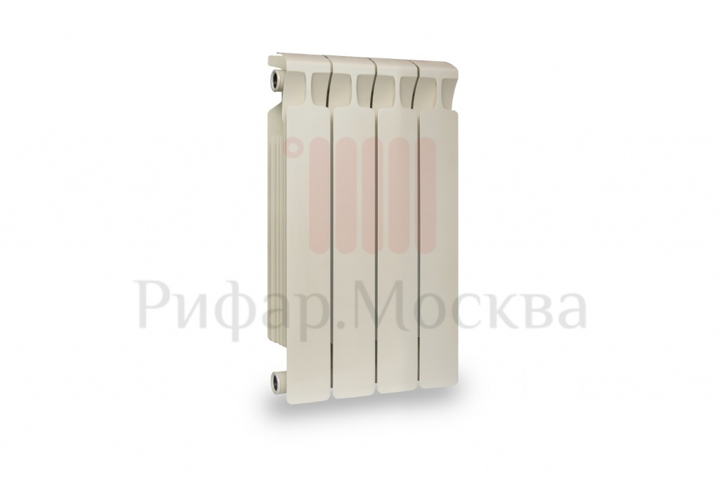 Биметаллический радиатор Rifar Monolit Ventil 350 - 4  секций Айвори   нижнее правое подключение
