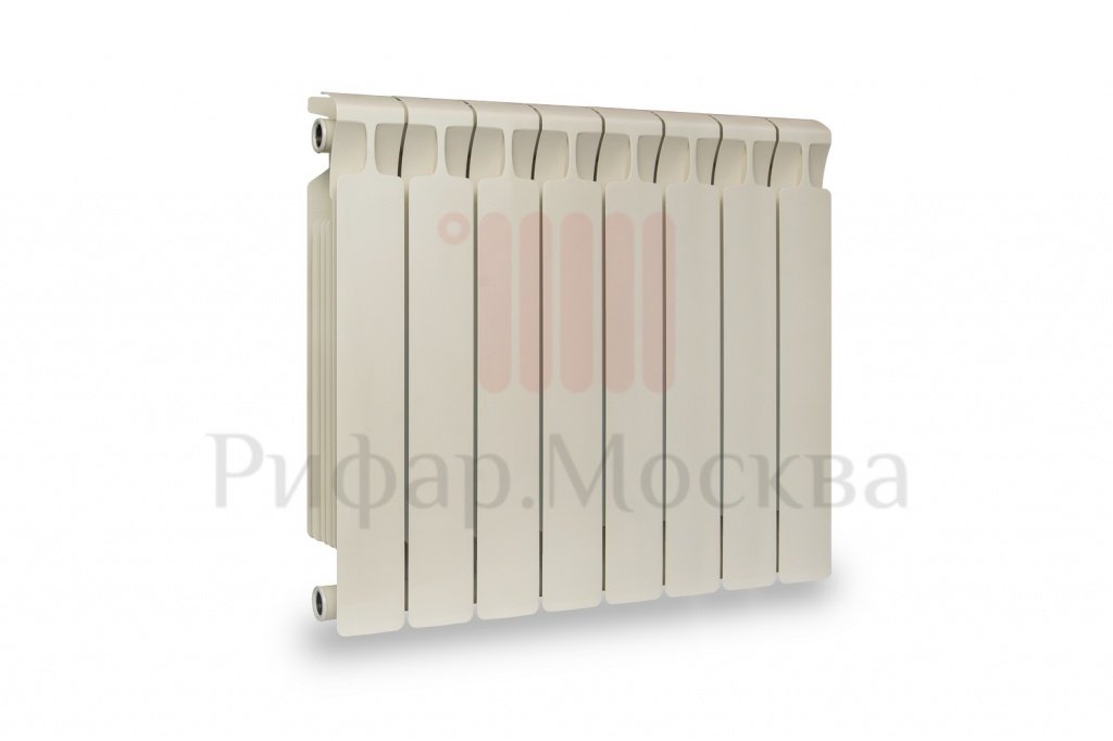 Биметаллический радиатор Rifar Monolit Ventil 350 - 8 секций айвори нижнее левое подключение