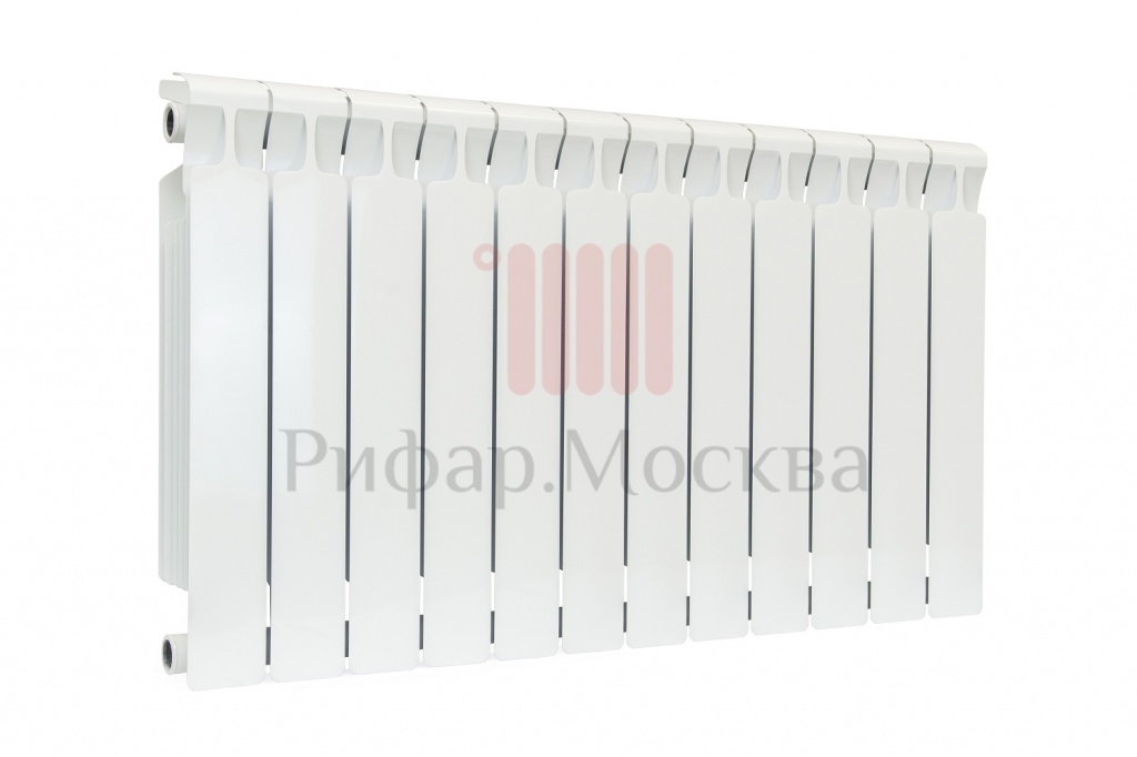 фото Биметаллический радиатор Rifar Monolit 500 - 12 секций боковое подключение