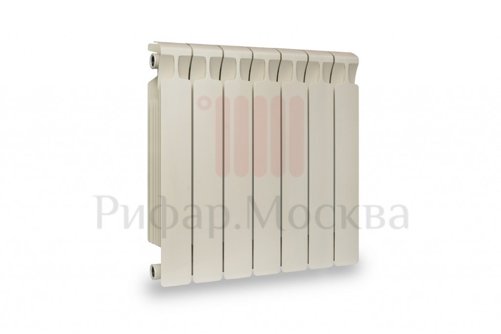 Биметаллический радиатор Rifar Monolit Ventil 350 - 7 секций  айвори нижнее правое подключение