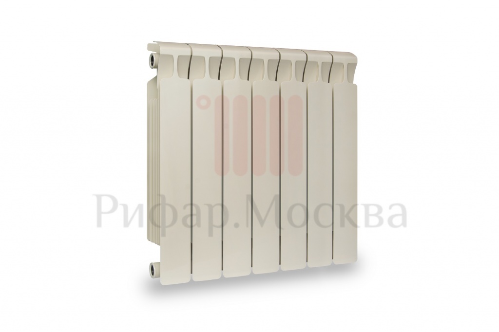 Биметаллический радиатор Rifar Monolit Ventil 350 - 7 секций айвори нижнее левое подключение