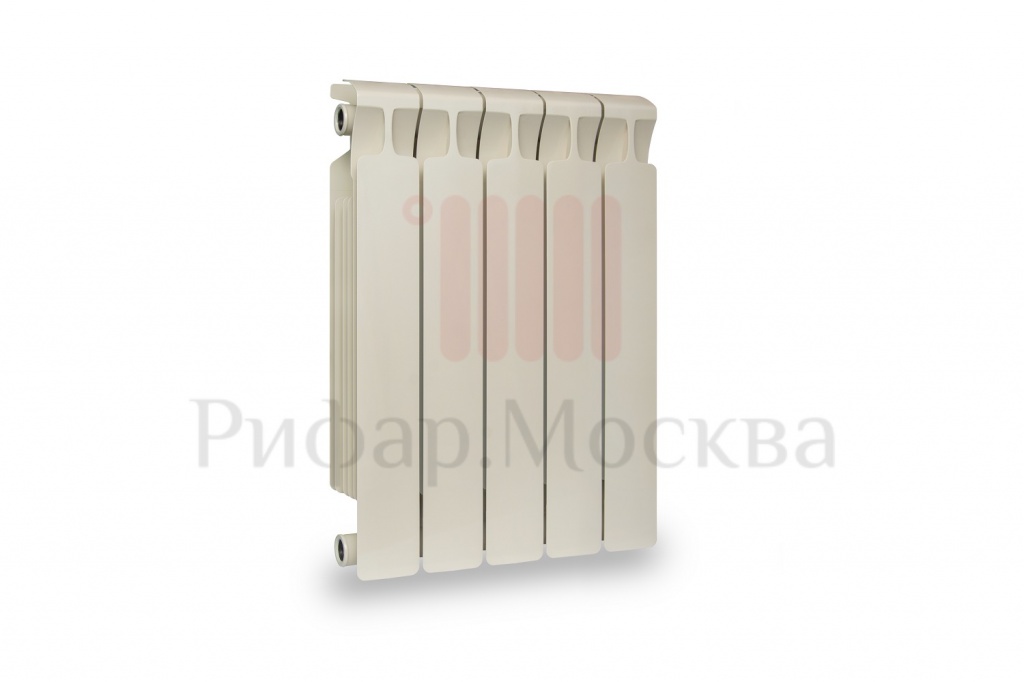 Биметаллический радиатор Rifar Monolit 350 - 5 секции Айвори