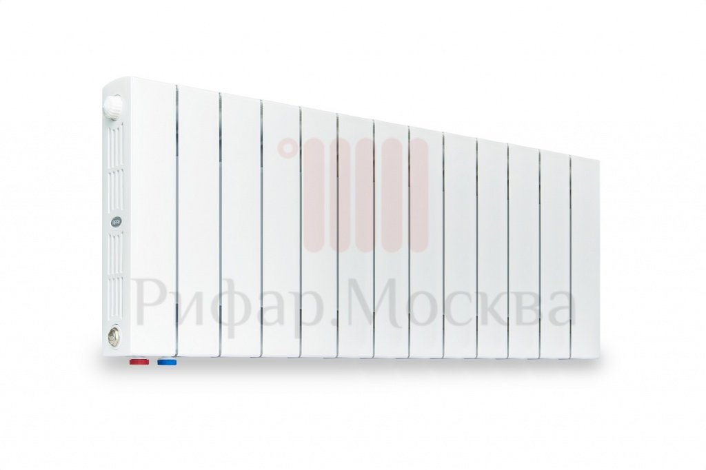 фото Биметаллический радиатор Rifar SUPReMO Ventil 350 - 13 секций нижнее левое подключение