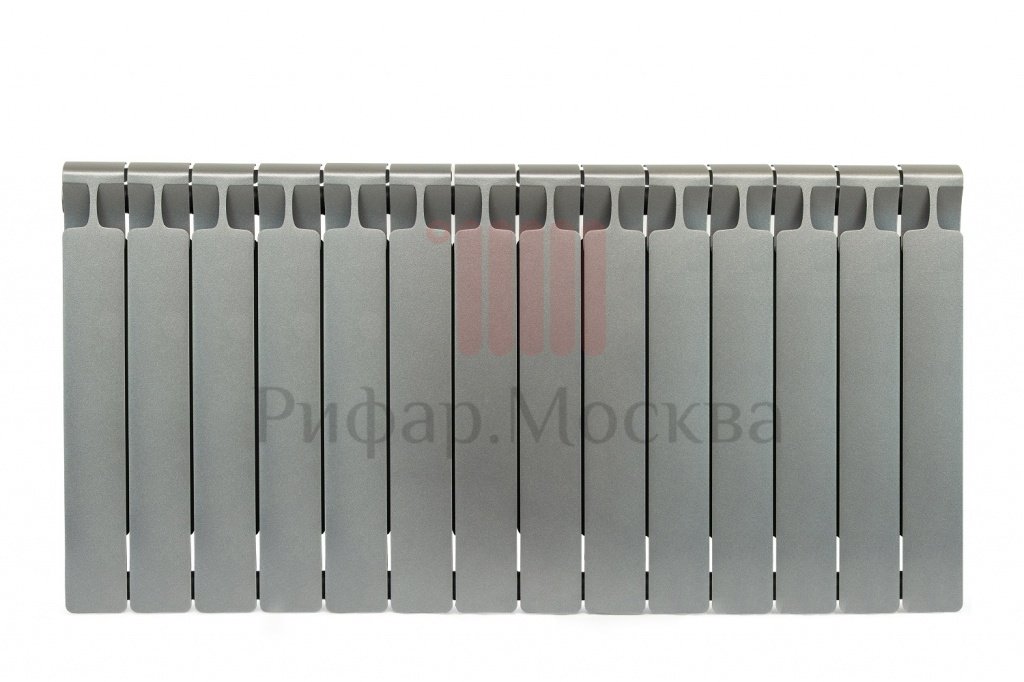 Биметаллический радиатор Rifar Monolit Ventil 500 - 14 секций Титан нижнее правое подключение