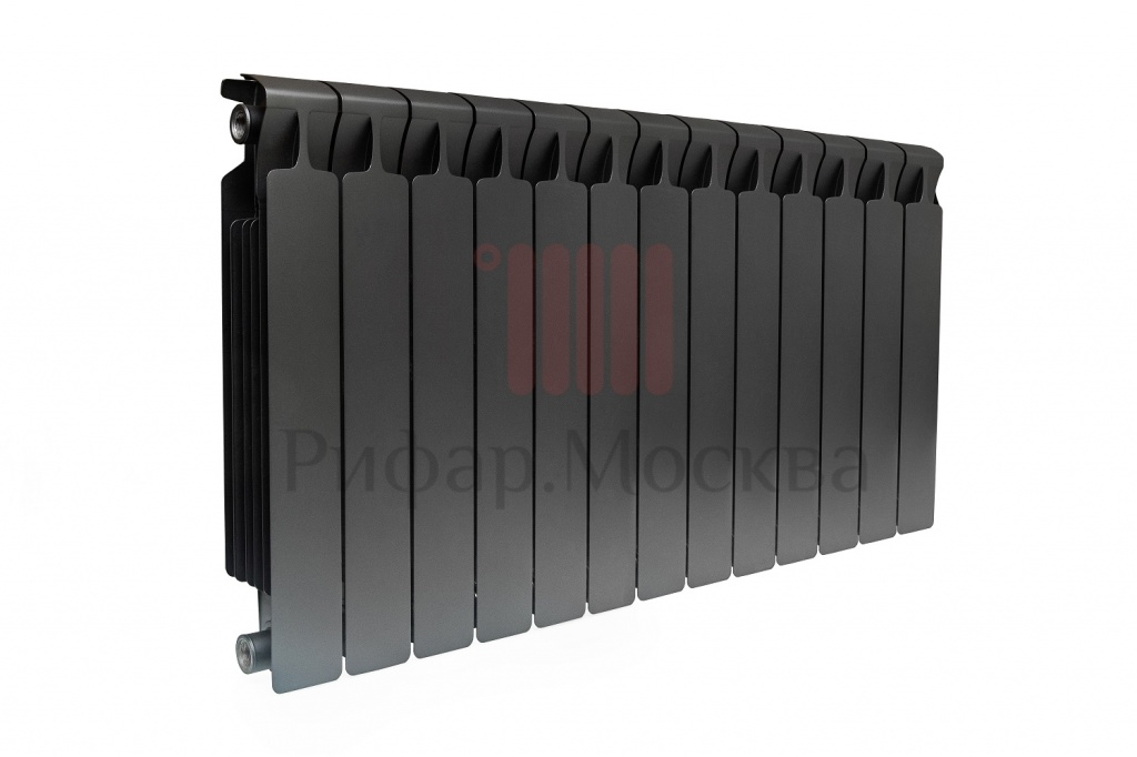 Биметаллический радиатор Rifar Monolit 500 - 13 секции Ral 9005