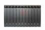 Биметаллический радиатор Rifar Monolit Ventil 350 - 12 секций  антрацит нижнее левое подключение