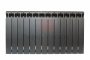 Биметаллический радиатор Rifar Monolit Ventil 350 - 13 секций  антрацит нижнее левое подключение