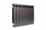 Биметаллический радиатор Rifar Monolit Ventil 500 - 8 секций Антрацит нижнее правое подключение