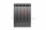 Биметаллический радиатор Rifar Monolit 300 - 5 секции Антрацит