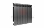 Биметаллический радиатор Rifar Monolit Ventil 500 - 7 секций Антрацит нижнее правое подключение