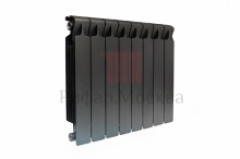Биметаллический радиатор Rifar Monolit 500 - 8 секций Ral 9005