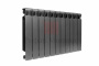 Биметаллический радиатор Rifar Monolit Ventil 350 - 11 секций антрацит нижнее левое подключение