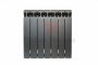 Биметаллический радиатор Rifar Monolit Ventil 350 - 7 секций  антрацит нижнее правое подключение